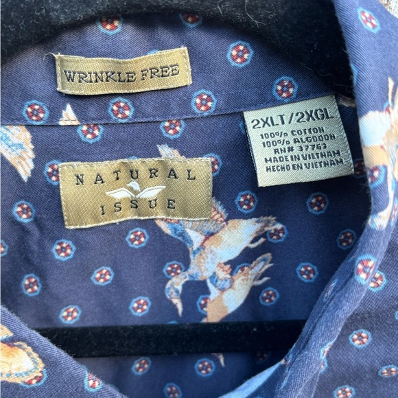 Natural Issue Duck Print Button Down Shirt Men’s 2XLT - Picture 4 of 8